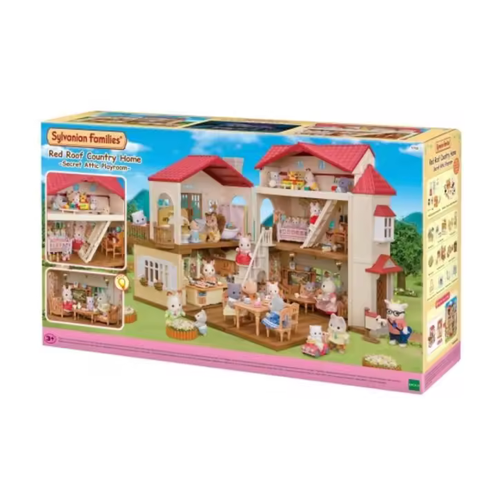 Epoch Casa de Muñecas Sylvanian Families Red Roof Country con Techo Secreto - Más de 3 Años - 1
