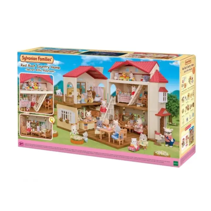 Epoch Casa de Muñecas Sylvanian Families Red Roof Country con Techo Secreto - Más de 3 Años - 1