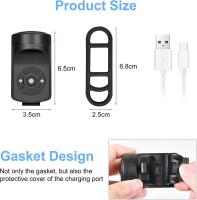 Cuerno eléctrico de la bici, alarma 120dB, IPX4 impermeable bicicleta eléctrica campana con alarma, 4 modos de anillo - details 3