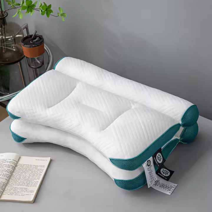 Almohada cervical de punto transpirable masaje antitracción almohada cervical núcleo hogar individual - 1