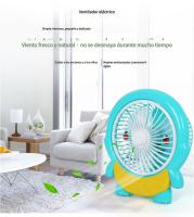 Ventilador eléctrico de dibujos animados para dormitorio de estudiantes, oficina, ventilador de escritorio silencioso, mini ventilador portátil pequeño para el hogar - details 4