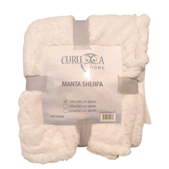 Manta Sofa de Borrego, Manta Doble Cara Franela y Sherpa, 100%, Manta sherpa doble cara 130x160, Manta suave y acogedora sherpa, Manta doble capa sherpa 130x160, Manta de sofá reversible sherpa, Manta grande sherpa para cama, Manta sherpa multiusos salón - 1