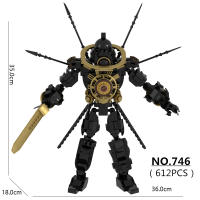 Bloques De Construcción DIY Skibidi Toilet Series Técnico Titan Evil Clock Man MOC Set De 612 Piezas Juguetes Para Niños Regalo De Navidad - details 2
