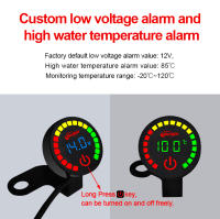 Nuevo Voltímetro Y Medidor De Temperatura De Agua Para Motocicleta Impermeable Con Pantalla Dual Modelo YL-M3636 Material PC - details 2