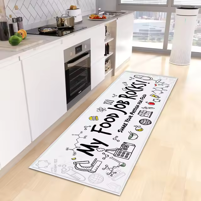 Alfombra Antideslizante Para Cocina Y Sala De Estar Alfombrilla Decorativa Para Puerta De Balcón Y Dormitorio Material Poliéster Moderno Y Práctico - 1