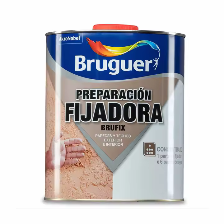 Bruguer Preparación Fijadora Brufix - 4 L | Fija y Endurece Paredes y Techos - 1