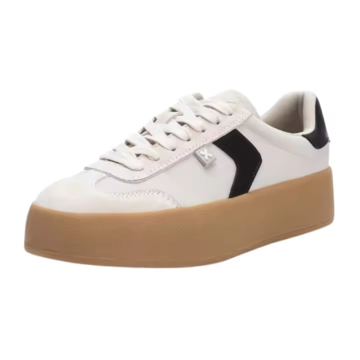 Zapatillas Deportivas Xti Estilo Casual Con Doble Plataforma Para Mujer Color Blanco - 1