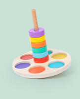 Juguetes Educativos Montessori Para Niños Bloques Arcoíris De Madera Juego De Ensamblaje De Colores Y Formas Entrenamiento De Motricidad Finas Para Bebés Y Niños Pequeños - details 2