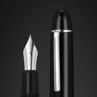 Pluma Fuente JinHao X159 De Acrílico Negro Con Clip De Metal Punta Fina 0.5mm Para Oficina Y Escuela Regalo De Papelería - details 6
