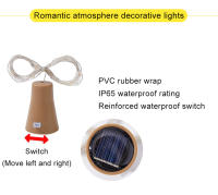 Luces De Garlandas Solares LED Para Exteriores Impermeables Con Hilo De Cobre En Forma De Tapa De Botella Decoración De 1M Para Bodas Y Navidad - details 6