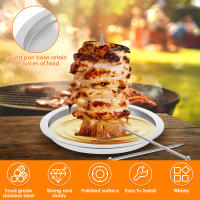 Al Pastor Skewer Vertical De Acero Inoxidable Con Bandeja Y Cuchara Para Pollo Asado 2 En 1 Soporte Para Barbacoa Calentamiento Uniforme - details 0