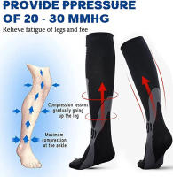 Calcetines Deportivos De Larga Medias Con Presión Mágica Para Correr Y Ciclismo Medios Tornillos Para Atletas Y Enfermeras - details 1