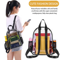 Mochila Pequeña Transparente De PVC Duradera Mochila Ligera Para Trabajo Deportes Al Aire Libre Estilo Mini Cute - details 4