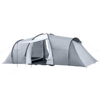 Outsunny Tienda de Campaña Familiar para 4-6 Personas Tienda de Camping Plegable con 2 Ventanas y Bolsa de Transporte Impermeable Anti-UV para Senderismo 590x245x193 cm Gris - details 0