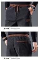 Pantalones De Corduroy Para Hombre Moda Otoño Invierno Tejido De Veludo Bo'ao Pantalones Rectos Negocios Cintura Media Talla Regular - details 17