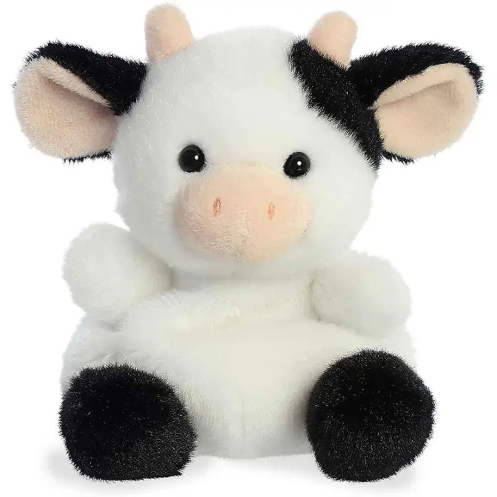 Plush de Vaca en Blanco y Negro-Diversión coleccionable - Blanco 7,9 - 1