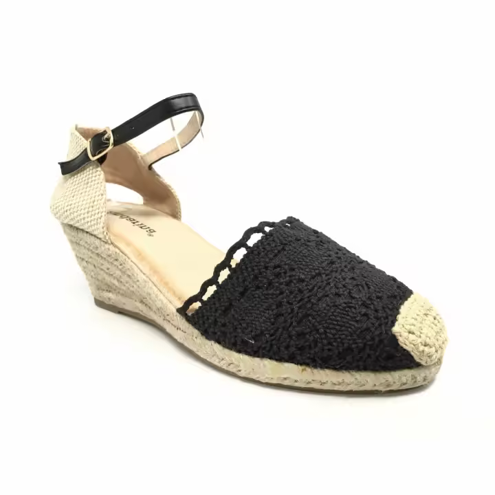 Gobbs FM-FM1009 Alpargatas para mujer negras en sintético 000009 - 1