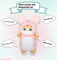 Muñeco De Peluche De Mofusand Tiburón Gato Panda Conejo Dibujos Animados Cojín De Abrazo Decoración De Habitación Regalo De Cumpleaños Kawaii - details 3