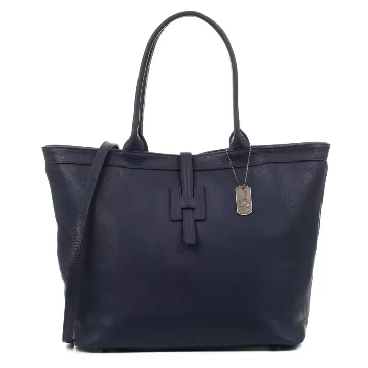 FIRENZE ARTEGIANI Aurigo bolso Shopper mujer de piel auténtica Dollaro. Doble posición. Fabricado en Italia 42x20x32 Cm. - 1
