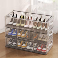 Caja De Zapatos De Plástico Transparente Organizador De Cajones Engrosados Caja De Zapatos Pila Caja De Almacenamiento Para Zapatos - details 0