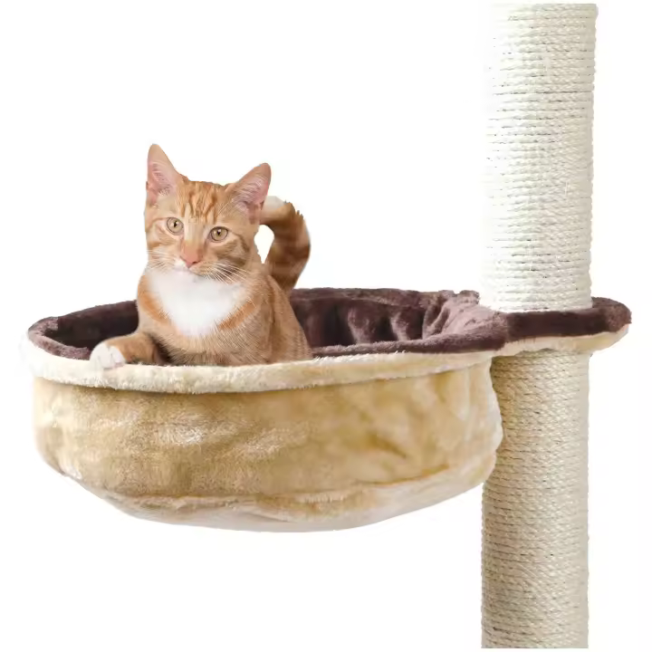 TRIXIE Cuddly bag for scratching posts, plush, ø 38 cm, beige/brown - 1
