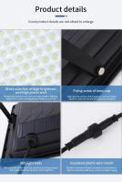 Lámpara Solar De Jardín LED Super Brillante Controlada Con Alta Potencia 100W 200W 300W Resistente Al Agua Para Exteriores Estilo Moderno - details 4