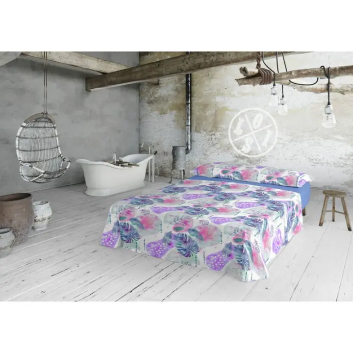 Lois - Juego de Sábanas Lois TROPIC Azul Cama de 105 - 1
