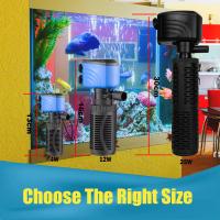 Para Pecera filtro, filtro interno Silencioso para Acuario, Agua Limpia, Bomba de Aire, CREA Ondas (4 W, 450 L/H, Negro) - details 4