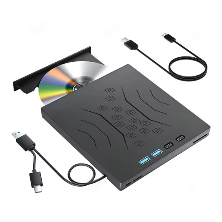 Carpeta Óptica Externa 7-en-1 USB3.0 Tipo-C Portátil Para Laptop PC Windows Reproductor De CD DVD RW Con Slots De Tarjetas SD TF - 1