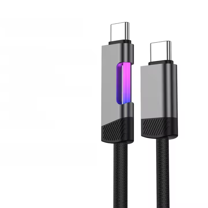 Cable De Carga Rápida JINMUXI USB Tipo C 20-120W RGB Cambio De Color Para Xiaomi Huawei Redmi OPPO OnePlus POCO Cable De Datos - 1