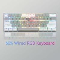 Teclado Mecánico De Juegos Mini AULA F3261 RGB Efecto USB Con Switches Rojos 61 Teclas Cable Separado Desmontable Para Mac Windows - details 11