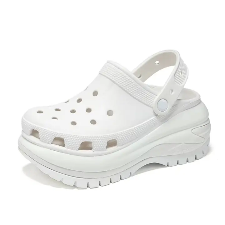 Green Crocs Classic Mega Crush Clog Sandalias Blancos para Mujer - 1
