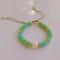 KKBEAD Pulsera De Disco Heishi Para Mujer Pulsera De Arcilla Polimérica De Otoño E Invierno Joyería De Moda Ajustable Colorido - details 10