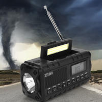 Radio De Emergencia Portátil 10000mAh Con Linterna LED Y Pantalla Digital Para Camping Al Aire Libre Botón SOS Cuatro Maneras De Recarga - details 1