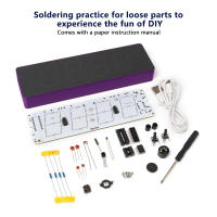 Kit De Bricolaje Para Reloj Digital Colorido DIY Con LED RGB Práctica De Soldadura Y Producción De Piezas Sueltas - details 1