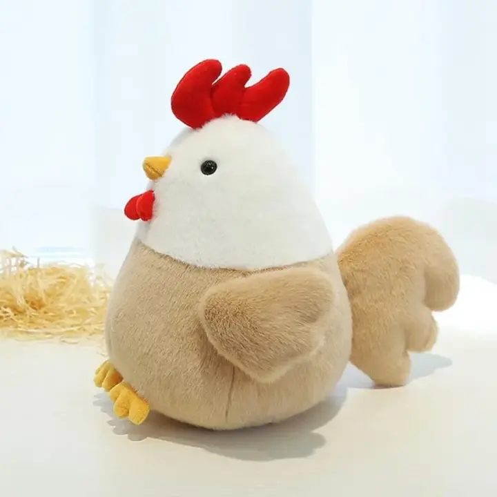 Muñeco De Peluche De Gallina Dulce Y Cómodo Regalo De Almohada Para Dormir Para Niñas Muñeco De Animales Suaves Para Niños - 1