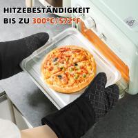ZbazamgP Manoplas Horno Guantes de Cocina Algagón: 2 Antideslizante Manoplas Cocina Y 2 Juego de Mantel Individual - Guantes para Horno Diseño Antideslizante de Silicona para Cocinar Hornear near Microonda Negro - details 3