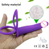 Vibrador Doble Penetración Para Parejas Y Principiantes Con Dildo Y Strap on De Silicona Para El Placer Anal Y Vaginal - details 2
