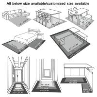 Alfombra Grande Antideslizante Lavable Para Entrada Dormitorio Baño Cocina Sala De Estar Alfombrilla De Piso Decorativa Moderna De Poliéster 100% - details 0