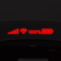 Pegatinas Reflectoras De Vinilo Para Coche Decales De Nivel De Batería Wifi Accesorios Decorativos Para Auto Divertido Sticker Para Decoración Del Interior Del Vehículo - details 11