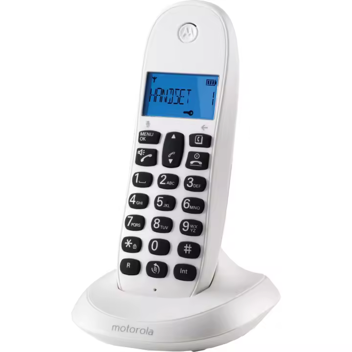 Teléfono Inalámbrico Motorola C1001CB+ Color Blanco con Bloque de Llamadas y Modo No Molestar - 1