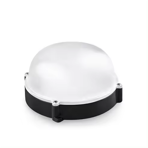 Aplique led redondo matel exterior IP65 negro 12W 6400K - 1