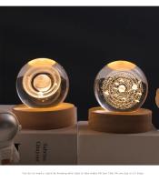Lámpara De Cristal 3D Luz Galáctica Nocturna Esfera De Cristal Iluminación Nocturna Para El Hogar Decoración Regalo De Navidad - details 16