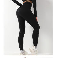 Conjunto De Yoga Fitness Sin Costuras Absorbedor De Sudor Levantamiento De Caderas Pantalones De Yoga De Cintura Alta Para Mujer Deporte Con Manga Larga Y Sudadera - details 8
