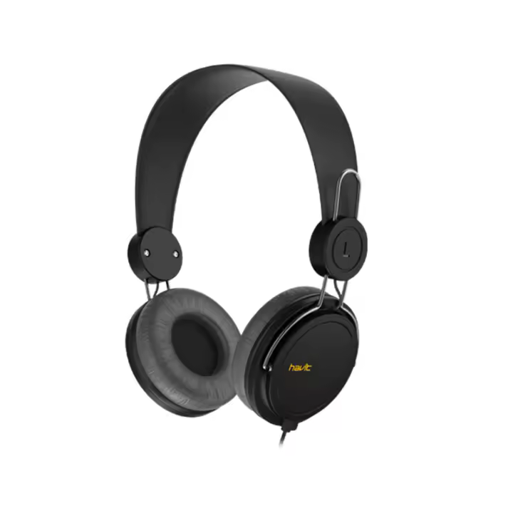 HV-H2198D Havit Casco con Micrófono y Manos Libres - Diseño  y Ergonómico con Almohadillas de Polipiel, Compatible con iPhone y Android, Ideal para Móviles y Reproductores MP3 - Máxima Comodidad y Aislamiento de Sonido - 1
