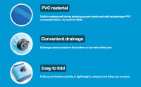 Piscina Plegable para Mascotas Perros 80×20 cm Bañera Portátil de PVC Resistente con Drenaje Ideal para Mascotas BPS-15900 - details 2