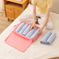 Set De 3 Bolsas De Viaje Compressibles Multifuncionales Organizador De Maleta Impermeable De Nylon Plegable Portátil Rosa - details 10