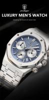 Reloj De Pulsera Para Hombre POEDAGAR Lujo Resistente Al Agua Con Manecillas Luminosas Cronógrafo Acero Inoxidable Cuarzo Reloj Hombre - details 1