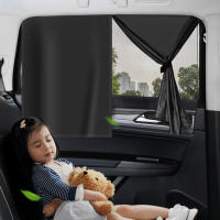 VAKIND Protección Solar Para Ventanas Laterales De Coche Cortina Magnética De Malla Doble Capa Protector UV Para Frente Y Trasero - details 5