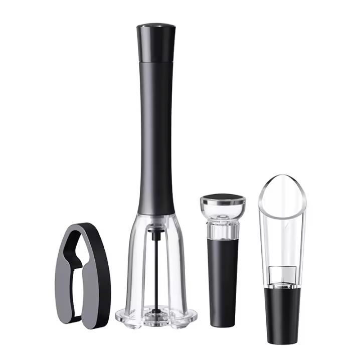 Juego De Abrevidrios Con Bomba De Aire Y Sellador De Vaciado Aluminio Multifuncional Para Vino Y Cerveza Accesorios De Barra Herramientas De Cocina - 1
